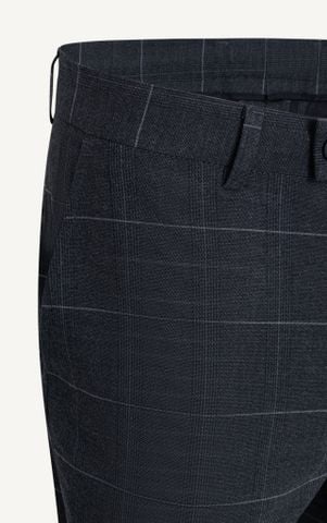 AG099 PREMIUM SLIMFIT CHECKED TROUSERS - GREY