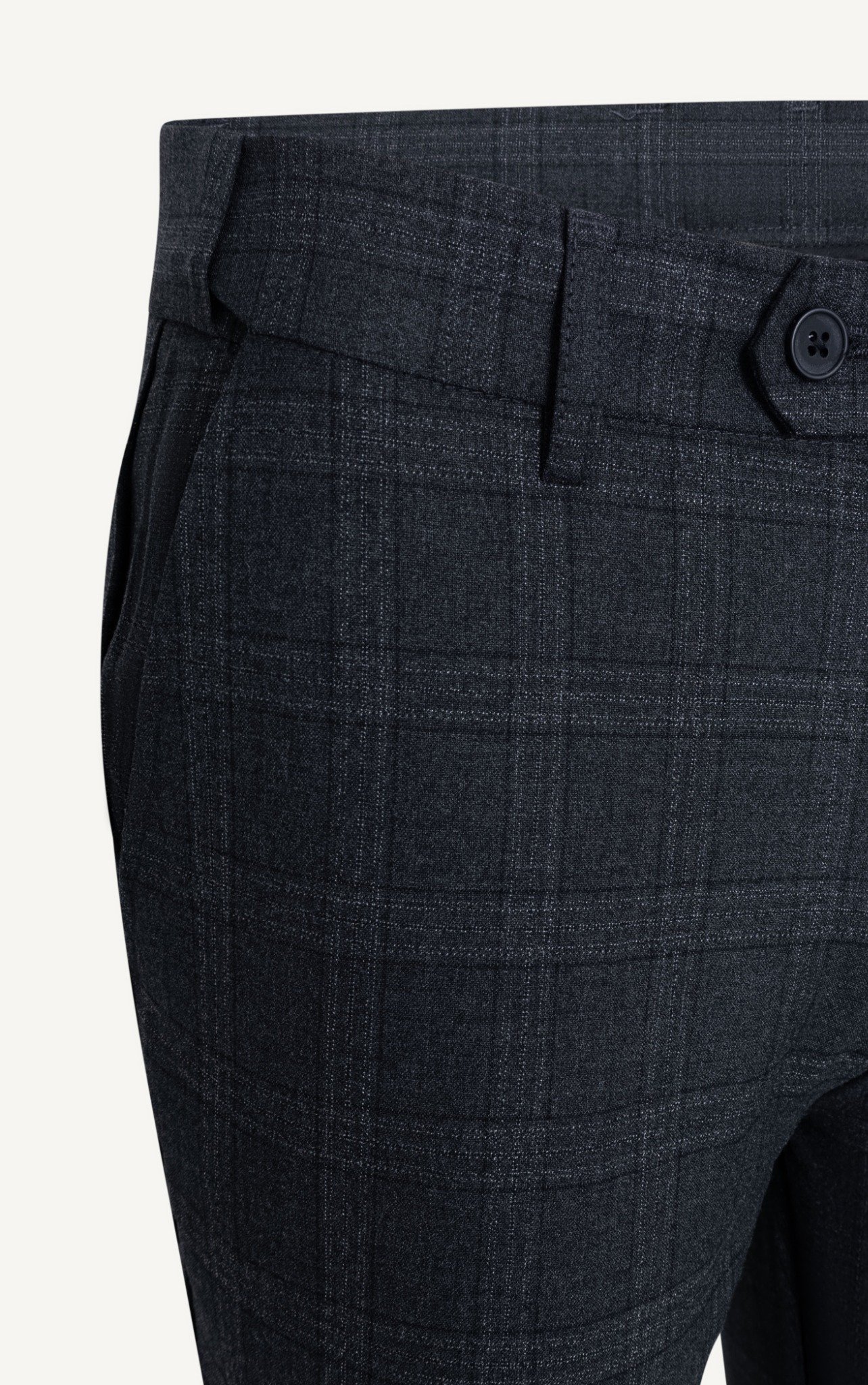 AG505 PREMIUM SLIMFIT CHECKED TROUSERS - GREY