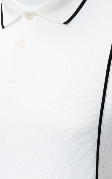  AG61 PREMIUM SLIMFIT VERTICAL STRIPED POLO - WHITE 