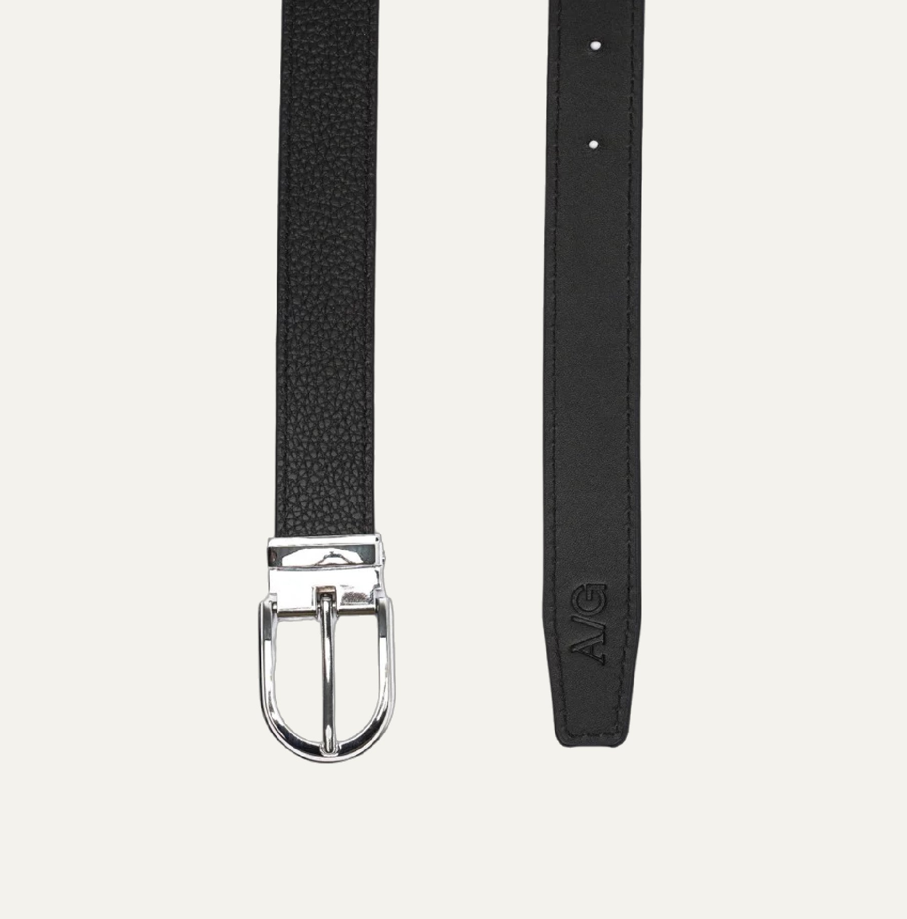 AG LEATHER BELTS - ROUND SILVER HEAD