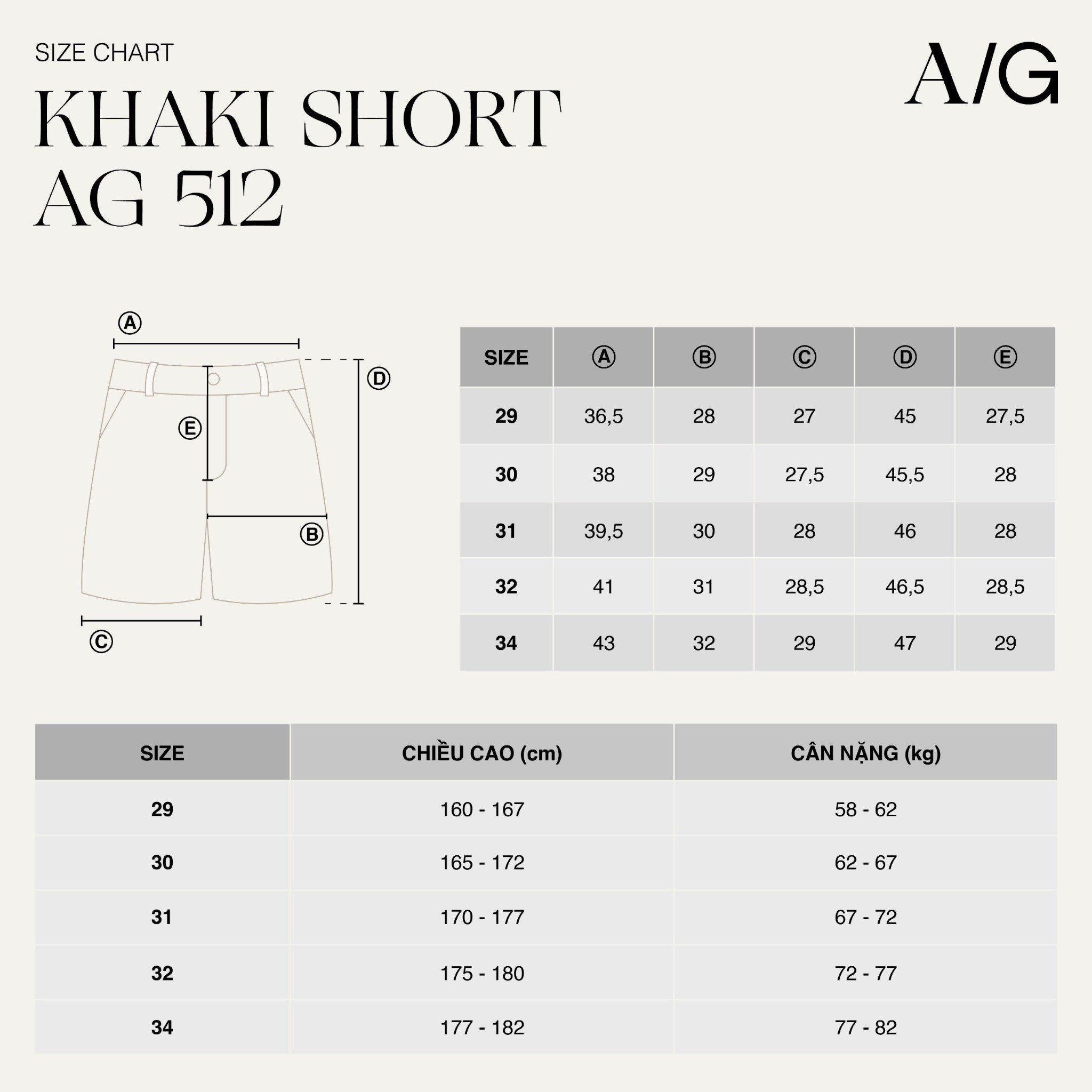 AG512 STUDIO SLIMFIT PLEATED CHINO KHAKI SHORT - WHITE