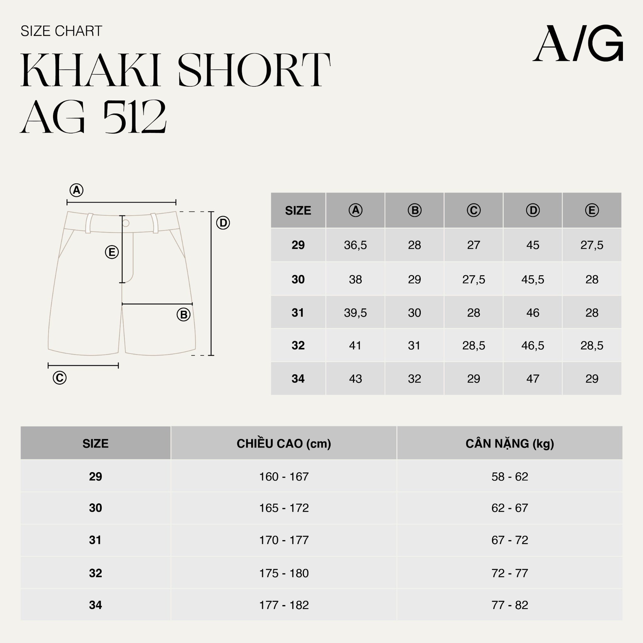 AG512 STUDIO SLIMFIT PLEATED CHINO KHAKI SHORT - OFF WHITE