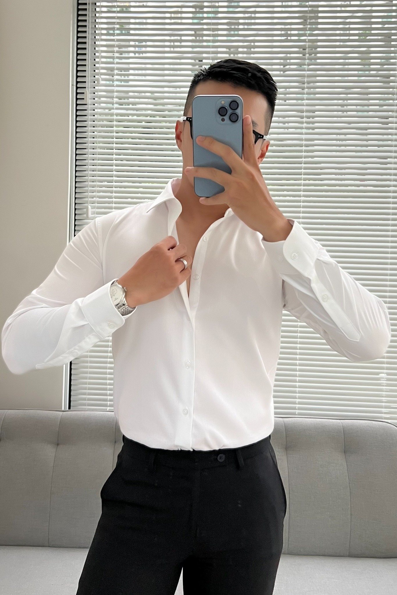 AG19 PREMIUM SLIMFIT LIMITED SHIRT - WHITE