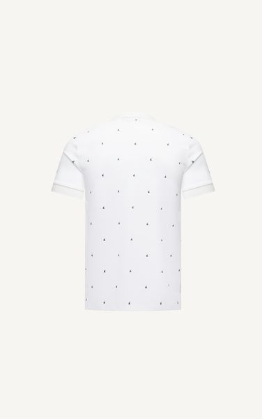  AG57 PREMIUM SLIMFIT NEW SMALL PATTERN POLO - WHITE 