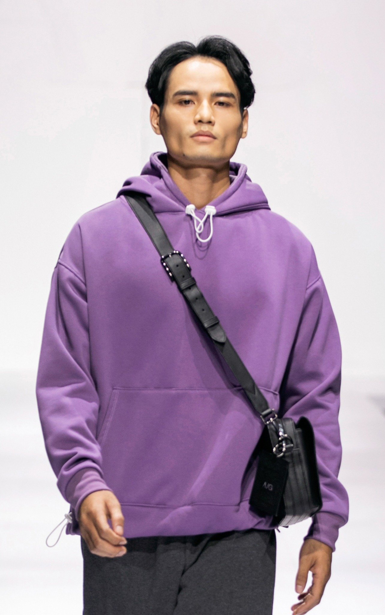 AG03 STUDIO LOOSE FIT BASIC HOODIE - PURPLE