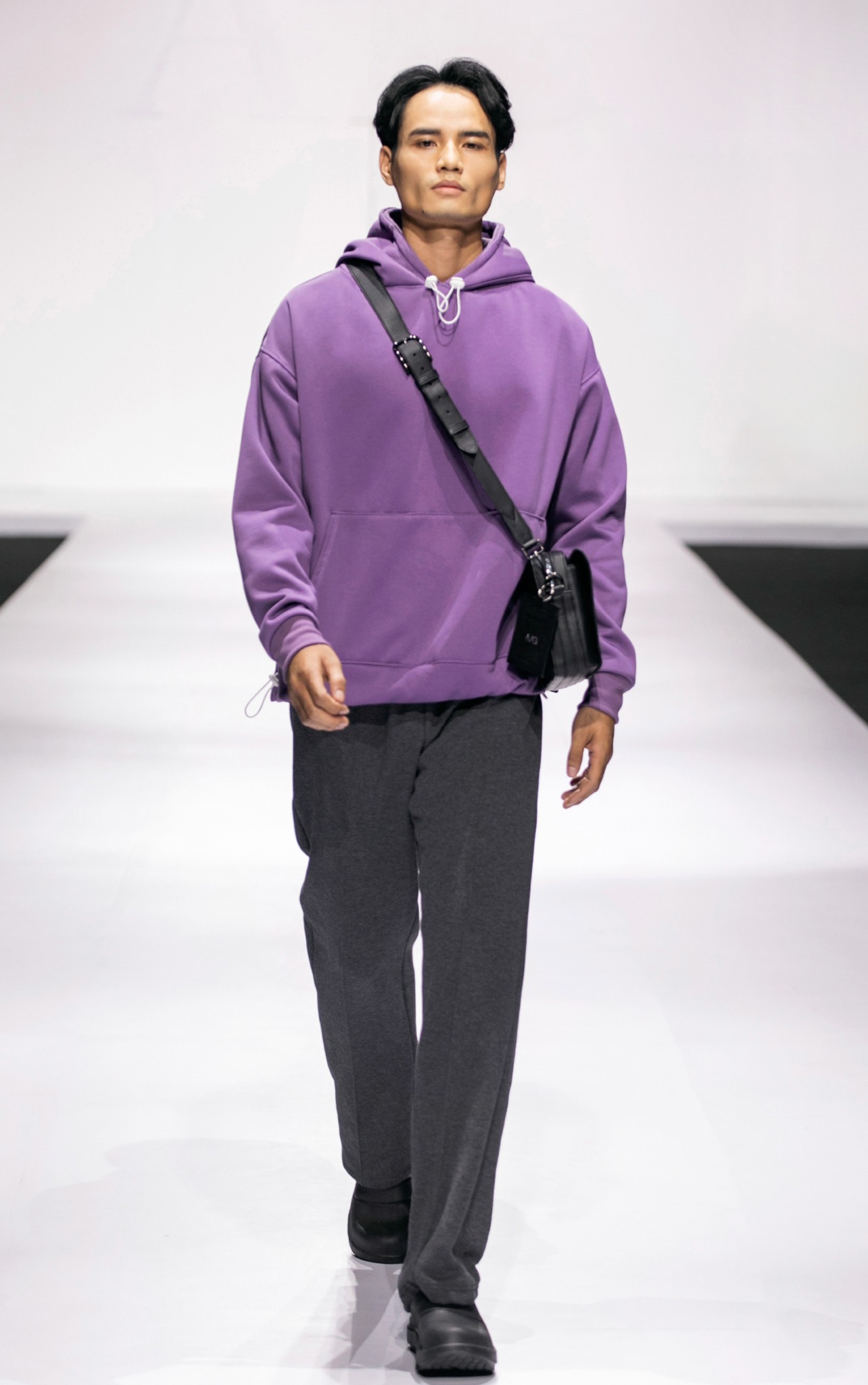 AG03 STUDIO LOOSE FIT BASIC HOODIE - PURPLE