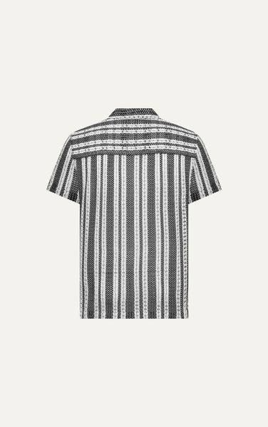  TR542 STUDIO LOOSE FIT CUBAN SHIRT - BLACK 
