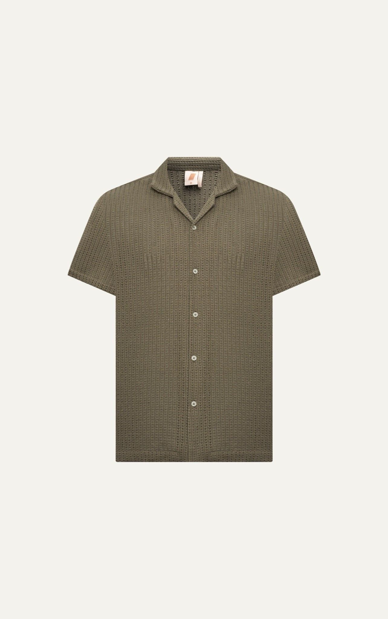  AG543 STUDIO LOOSE FIT CUBAN SHIRT - BROWN 