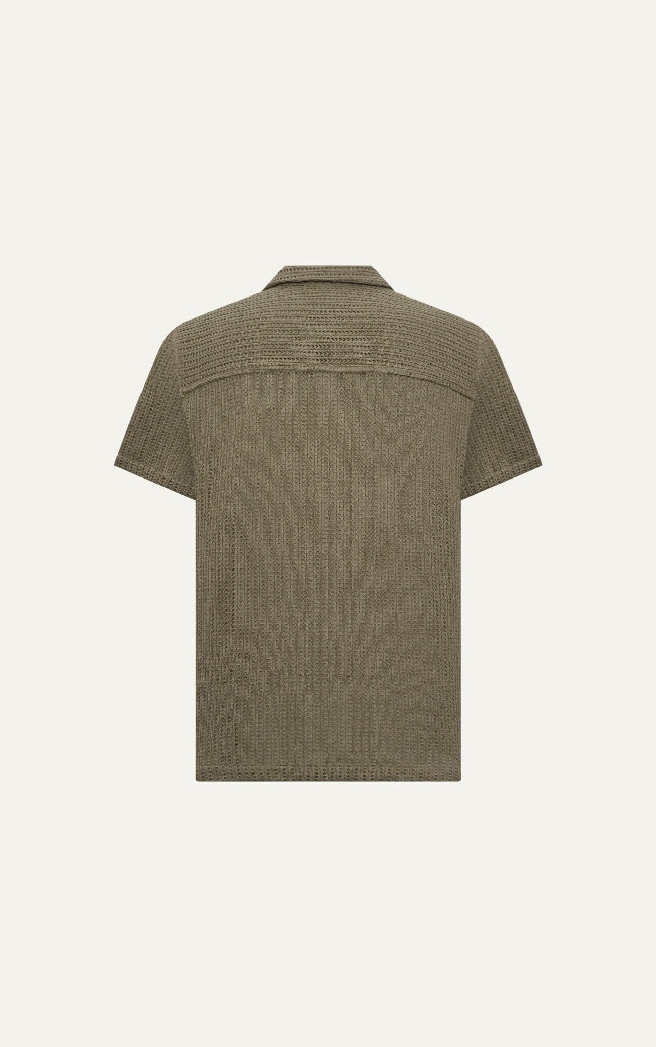 AG543 STUDIO LOOSE FIT CUBAN SHIRT - BROWN