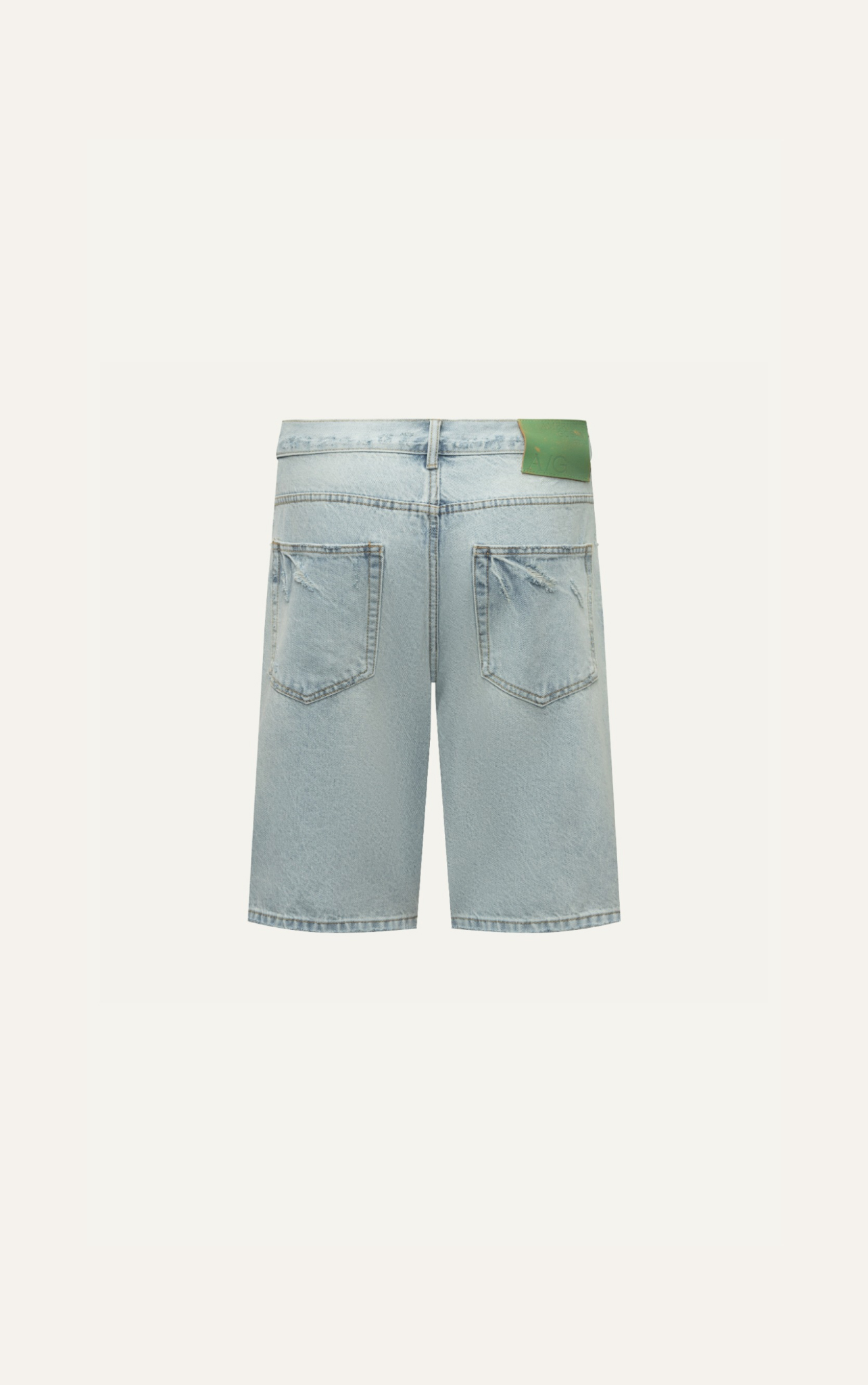 AG256 STUDIO SLIM FIT BASIC SHORT JEANS - LIGHT BLUE