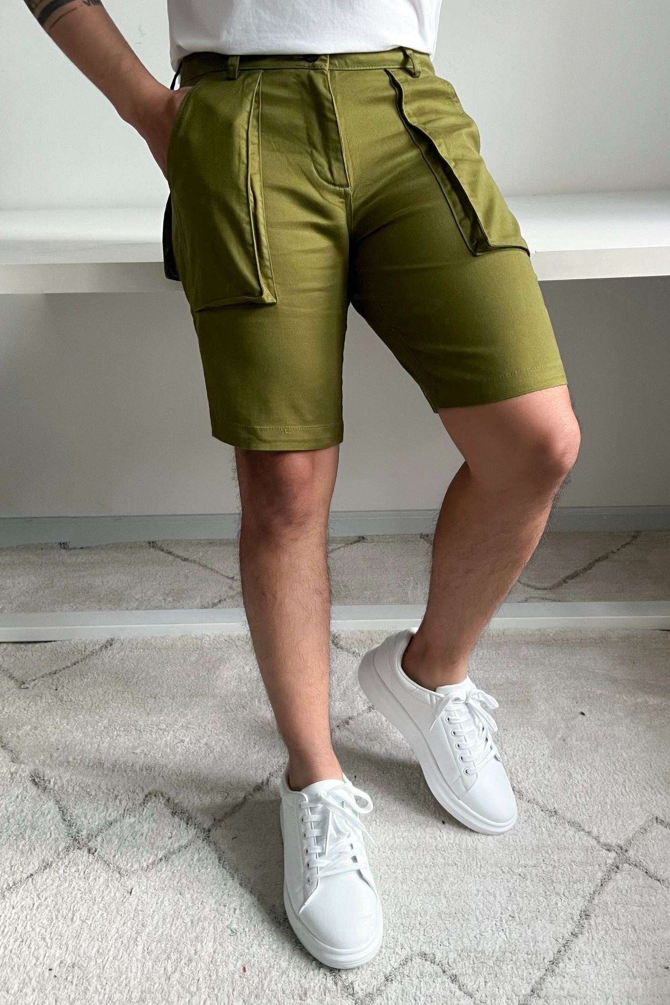 AG20 FACTORY SLIMFIT POCKET SHORT - DARK GREEN