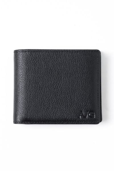  AG201 2 IN 1 WAXY LEATHER WALLET - BLACK