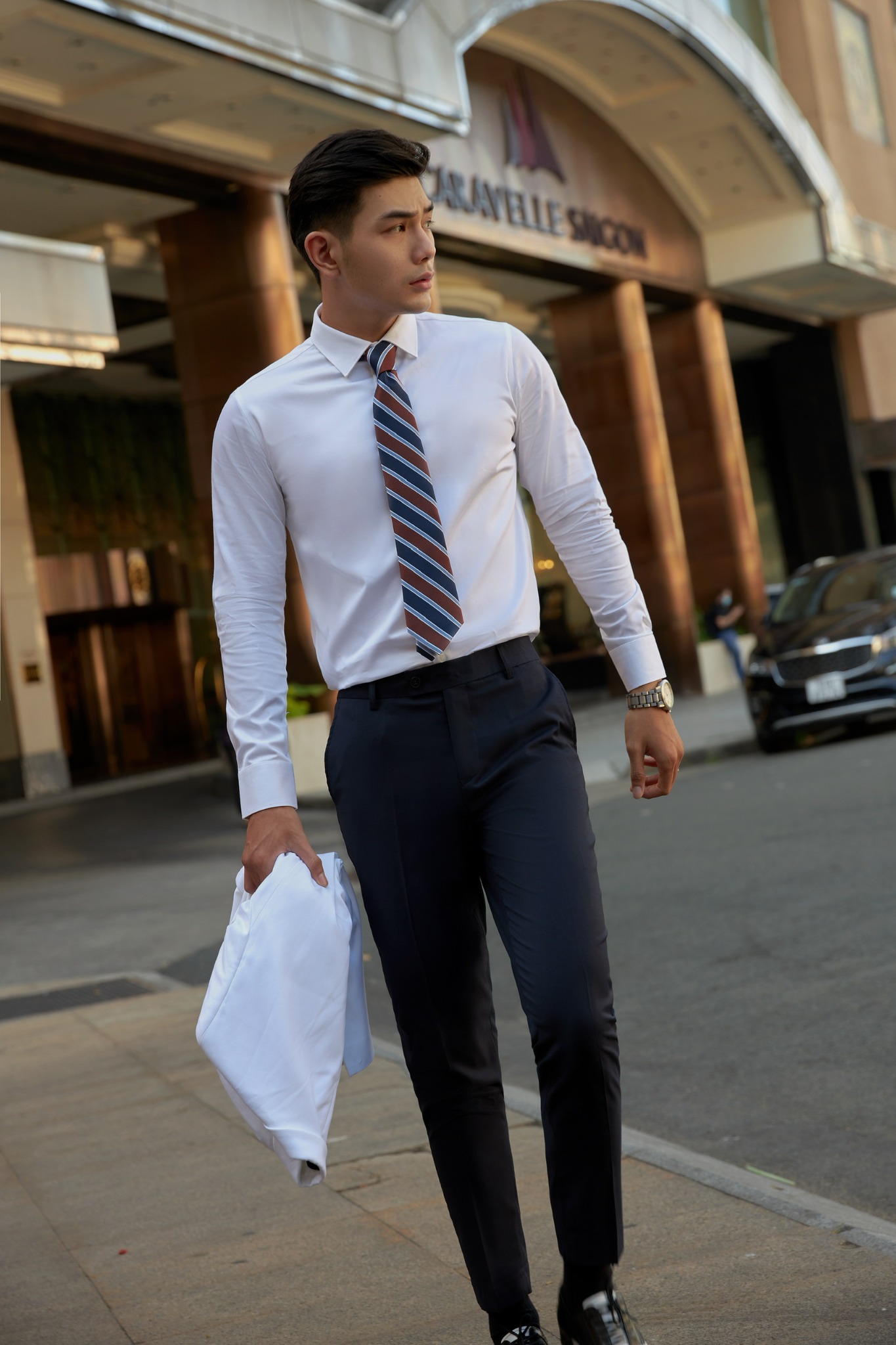 AG618 STUDIO SLIMFIT SHIRT - WHITE