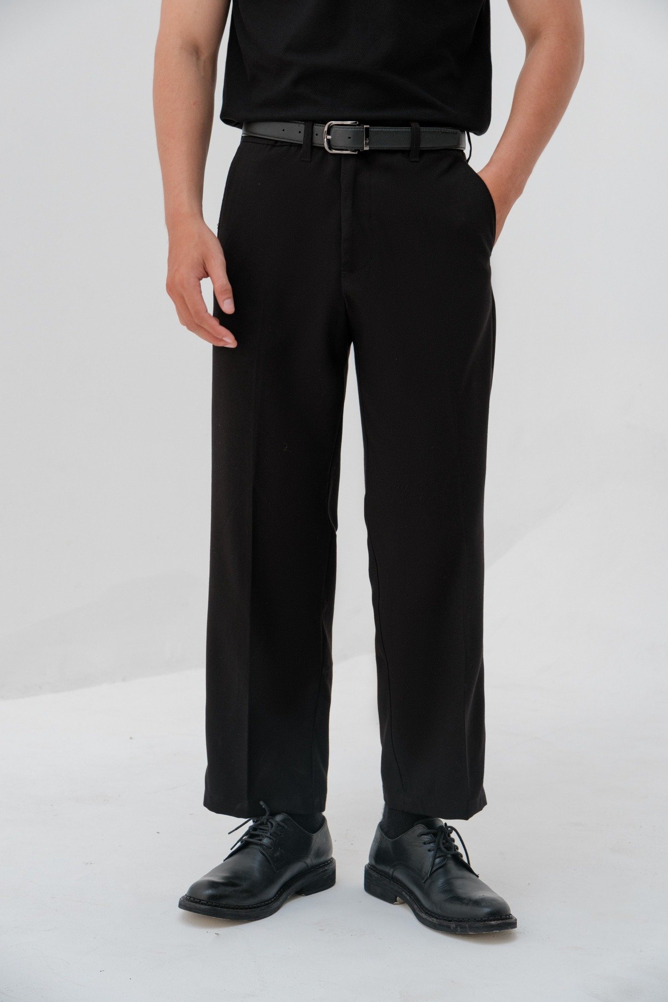 AG02 PREMIUM REGULAR FIT NEW TROUSERS - BLACK