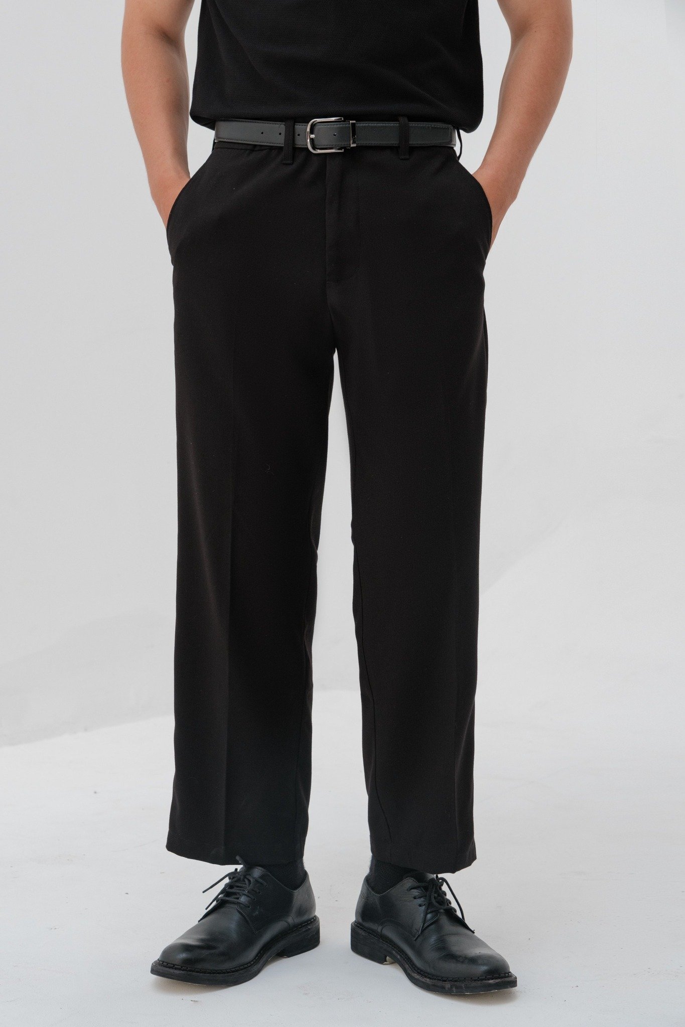 AG02 PREMIUM REGULAR FIT NEW TROUSERS - BLACK