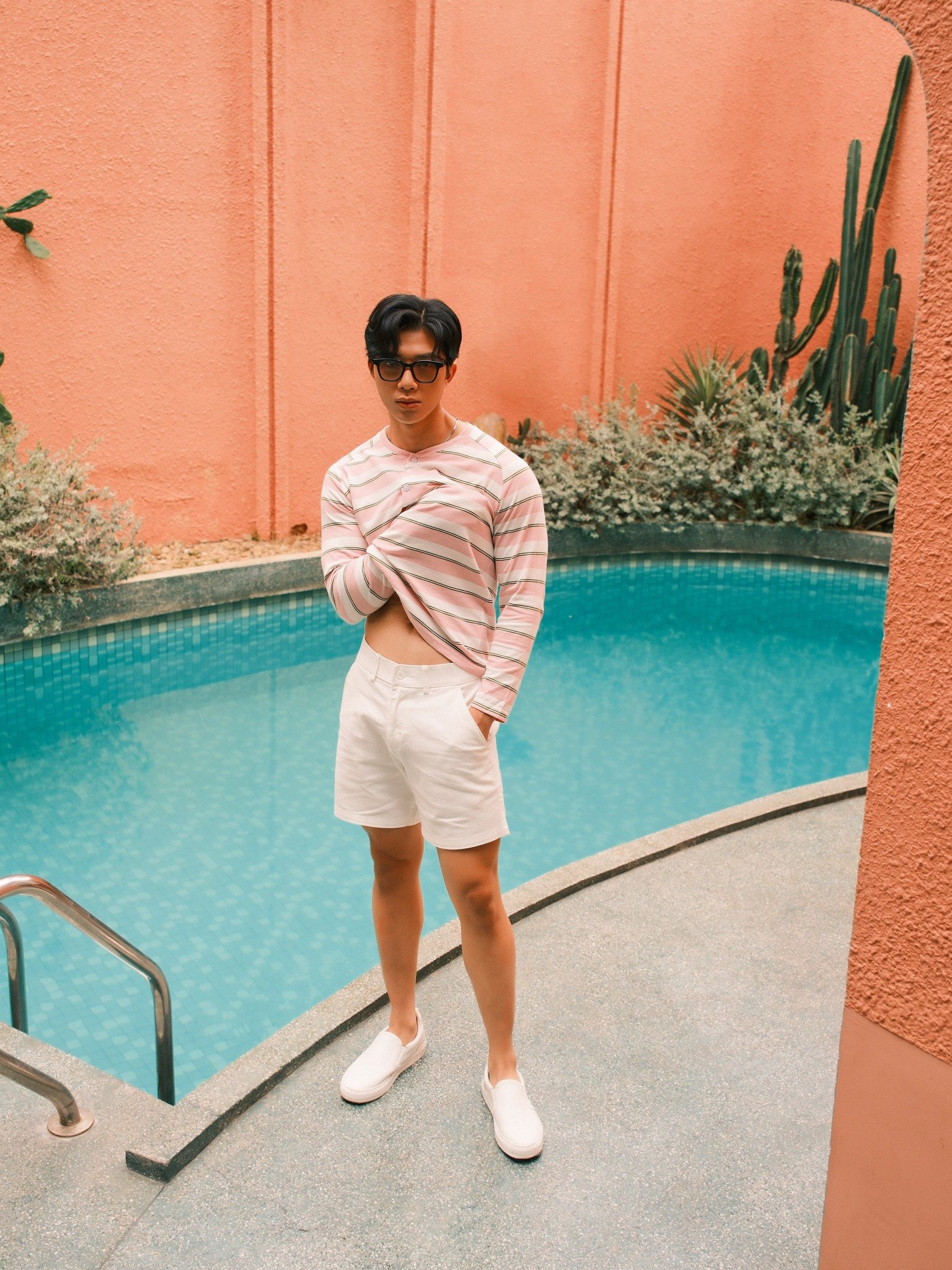 T678 FACTORY SLIMFIT LONG-SLEEVED SHIRT - PINK