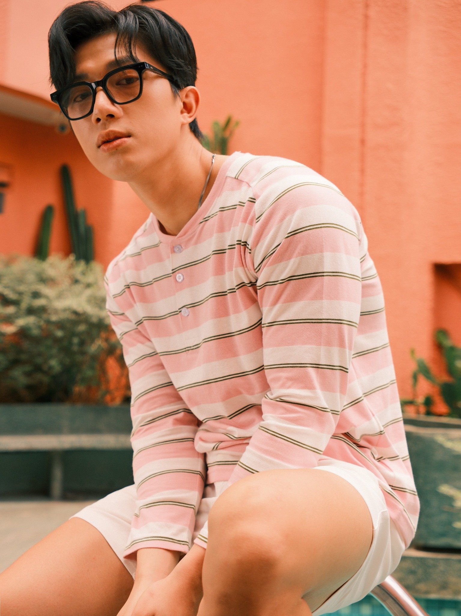 T678 FACTORY SLIMFIT LONG-SLEEVED SHIRT - PINK