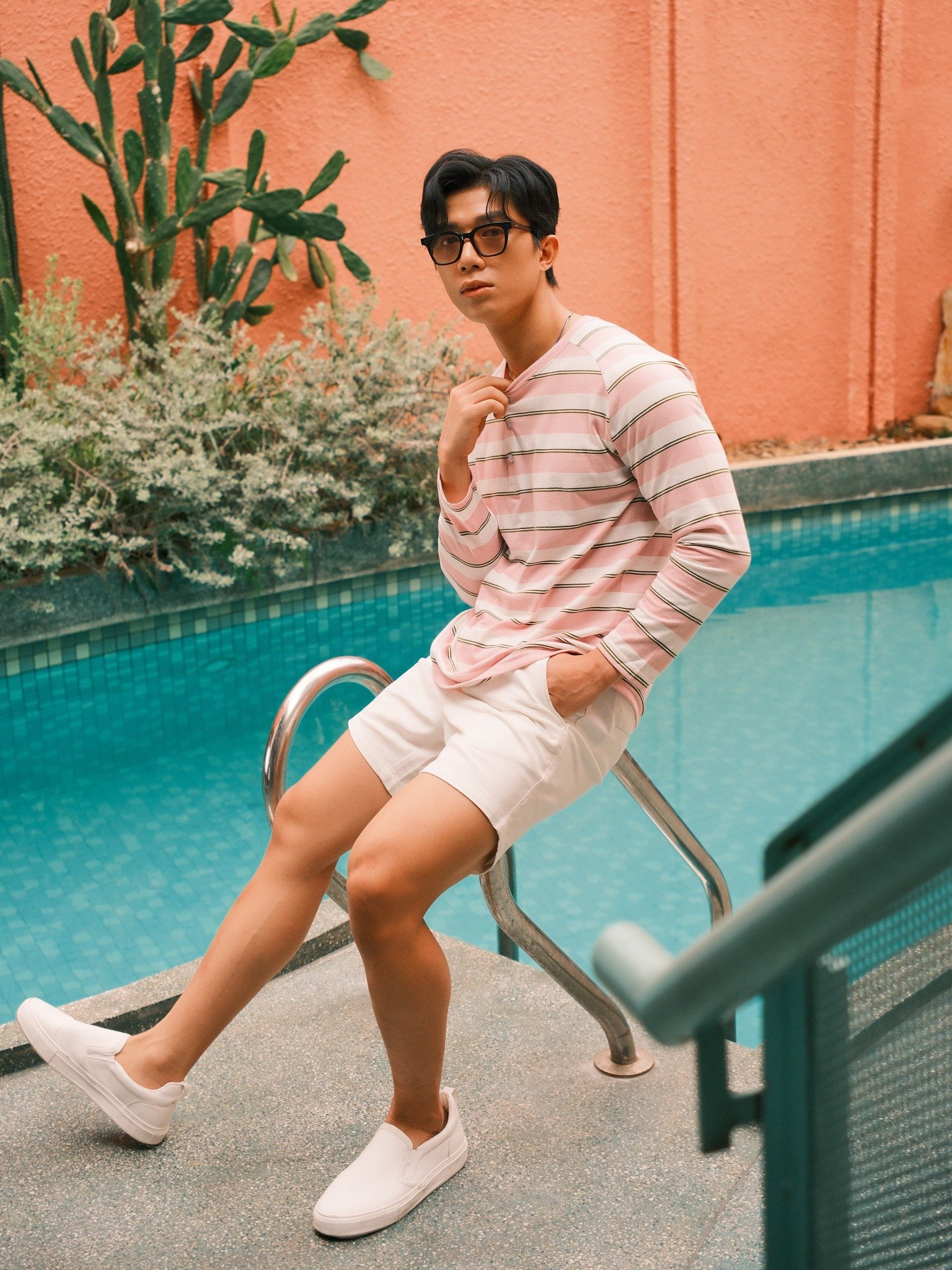 T678 FACTORY SLIMFIT LONG-SLEEVED SHIRT - PINK