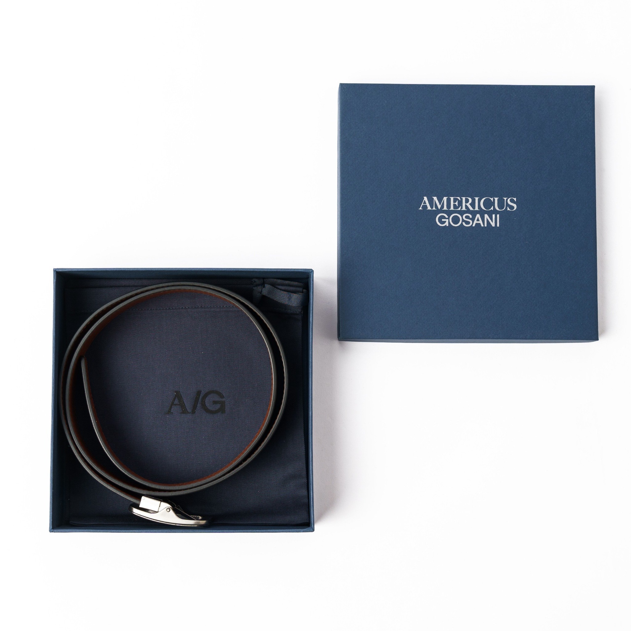 AG LEATHER BELTS OVAL HEAD GOLD