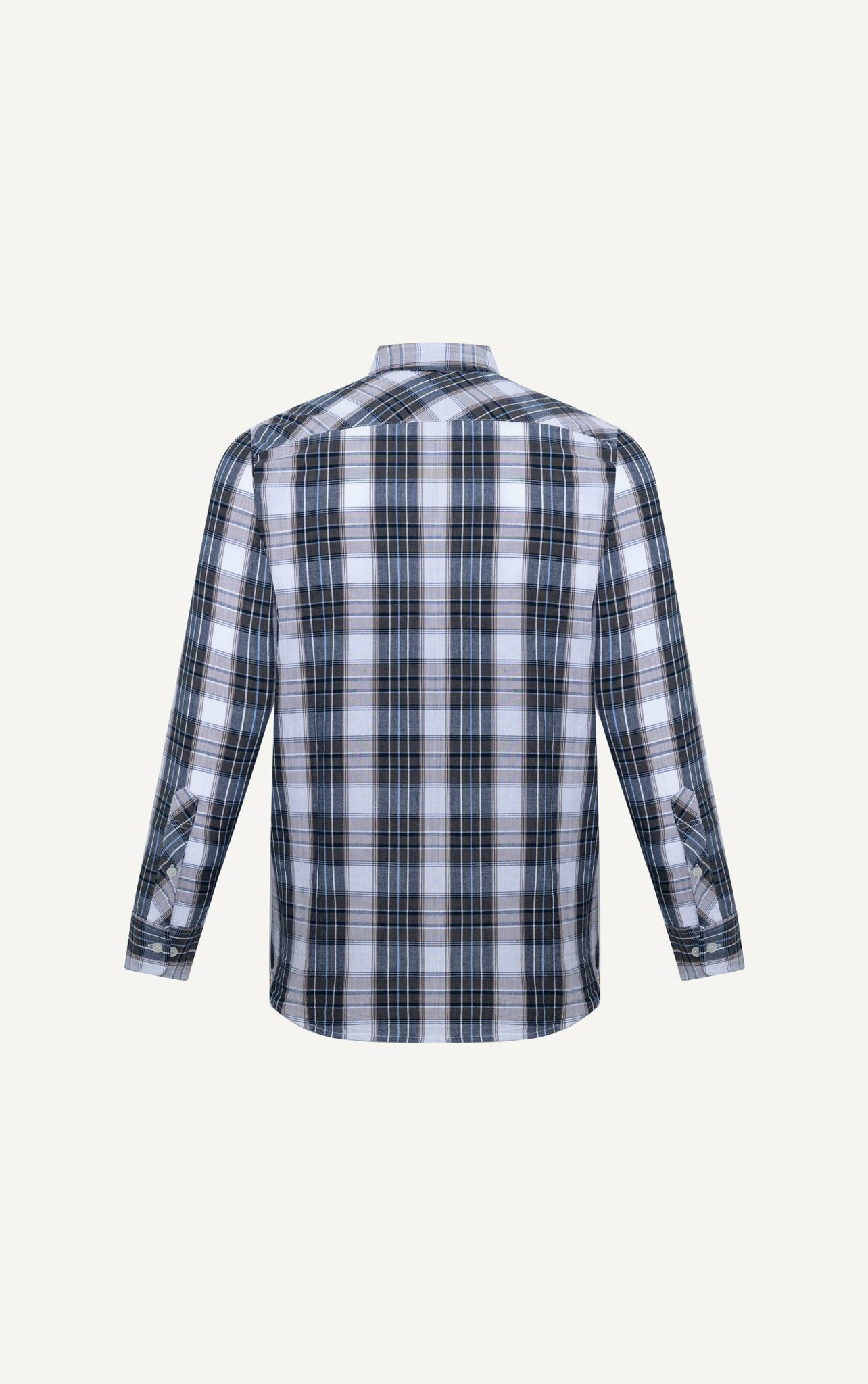 AG316 FACTORY REGULAR FIT CHECKED SHIRT - GREY