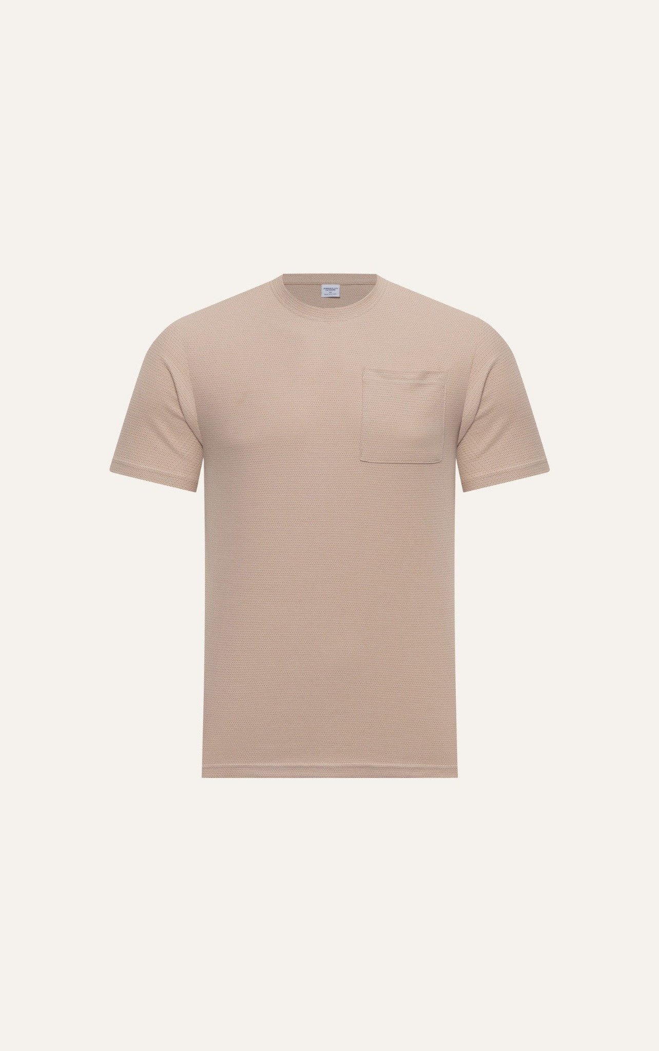 AG63 PREMIUM REGULAR FIT BASIC POCKET T-SHIRT - BEIGE