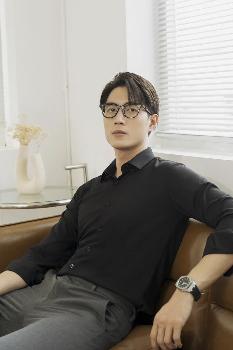 AG829 SIGNATURE SLIMFIT TWILL SHIRT - BLACK