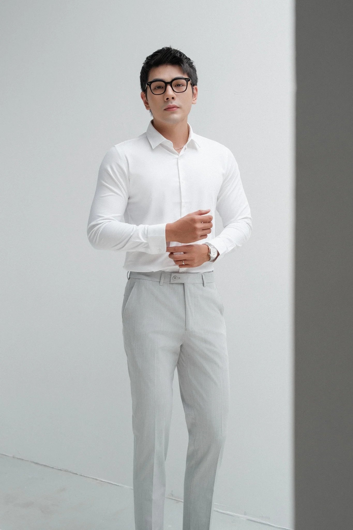 AG50 SIGNATURE SLIMFIT ESSENTIAL SHIRT - WHITE