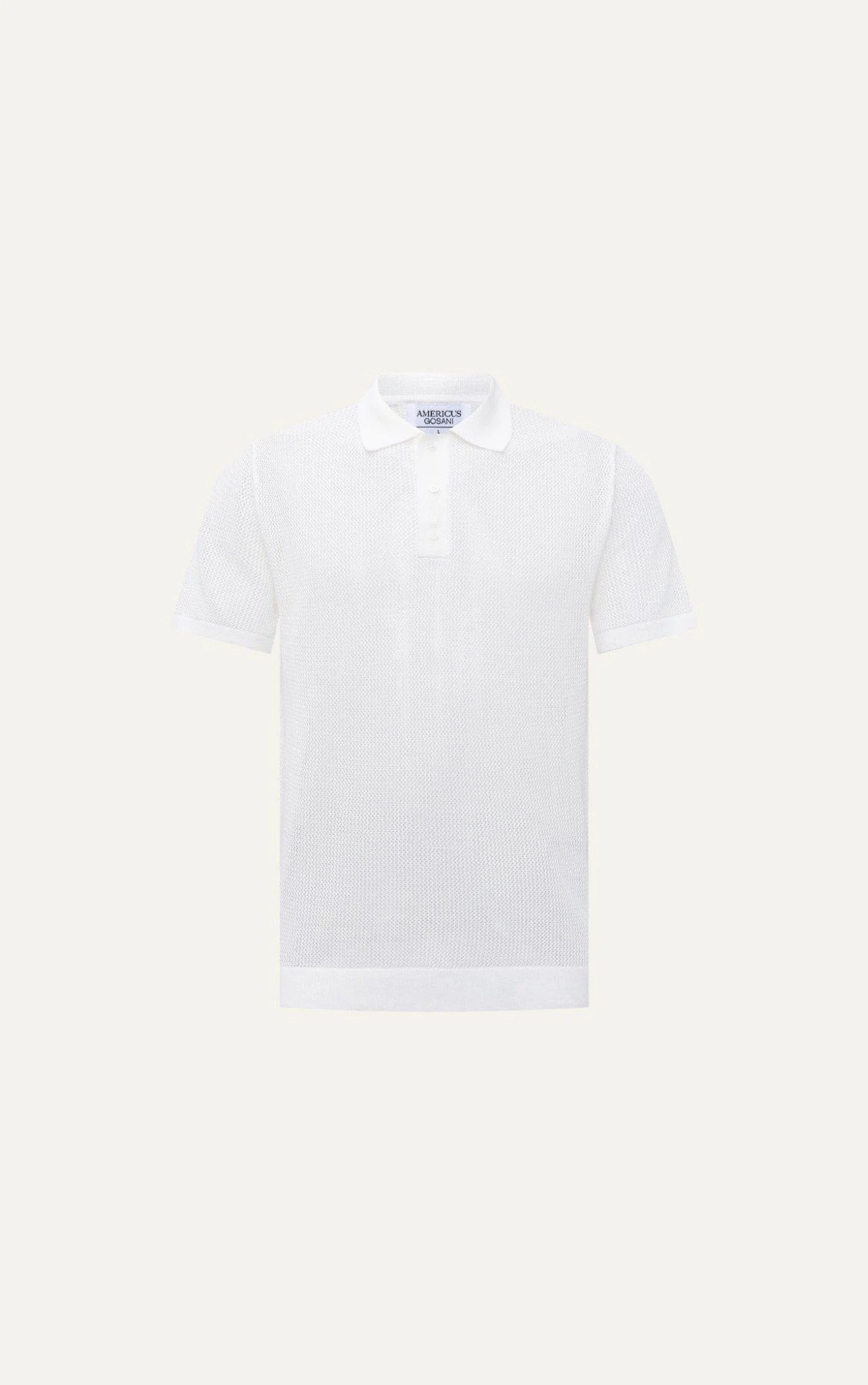 AG712 PREMIUM REGULAR FIT KNIT POLO - WHITE