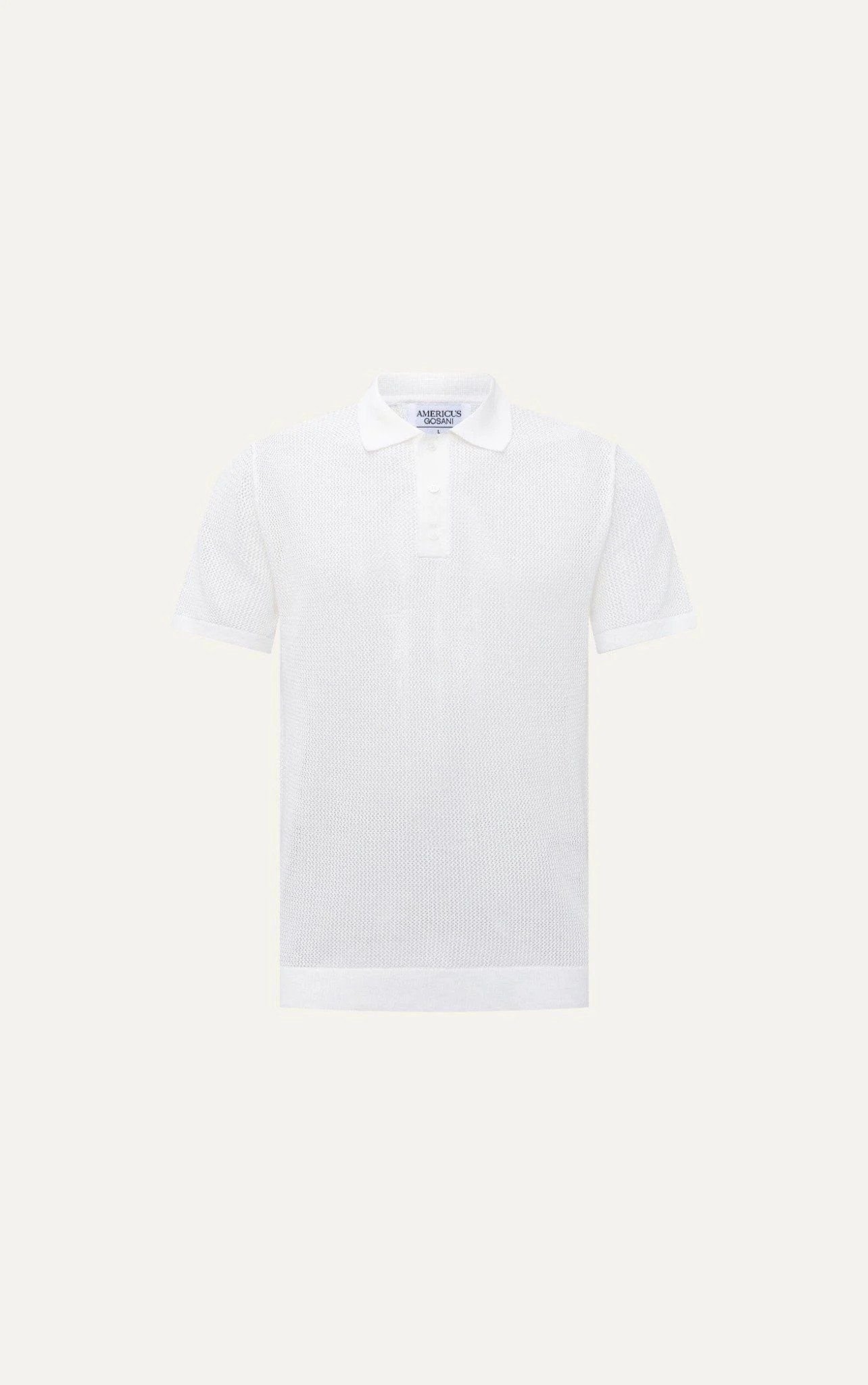  AG712 PREMIUM REGULAR FIT KNIT POLO - WHITE 