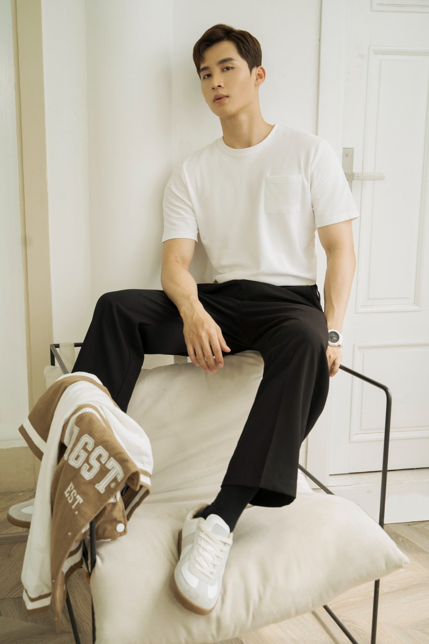 T663 FACTORY REGULAR FIT BASIC POCKET T-SHIRT - WHITE