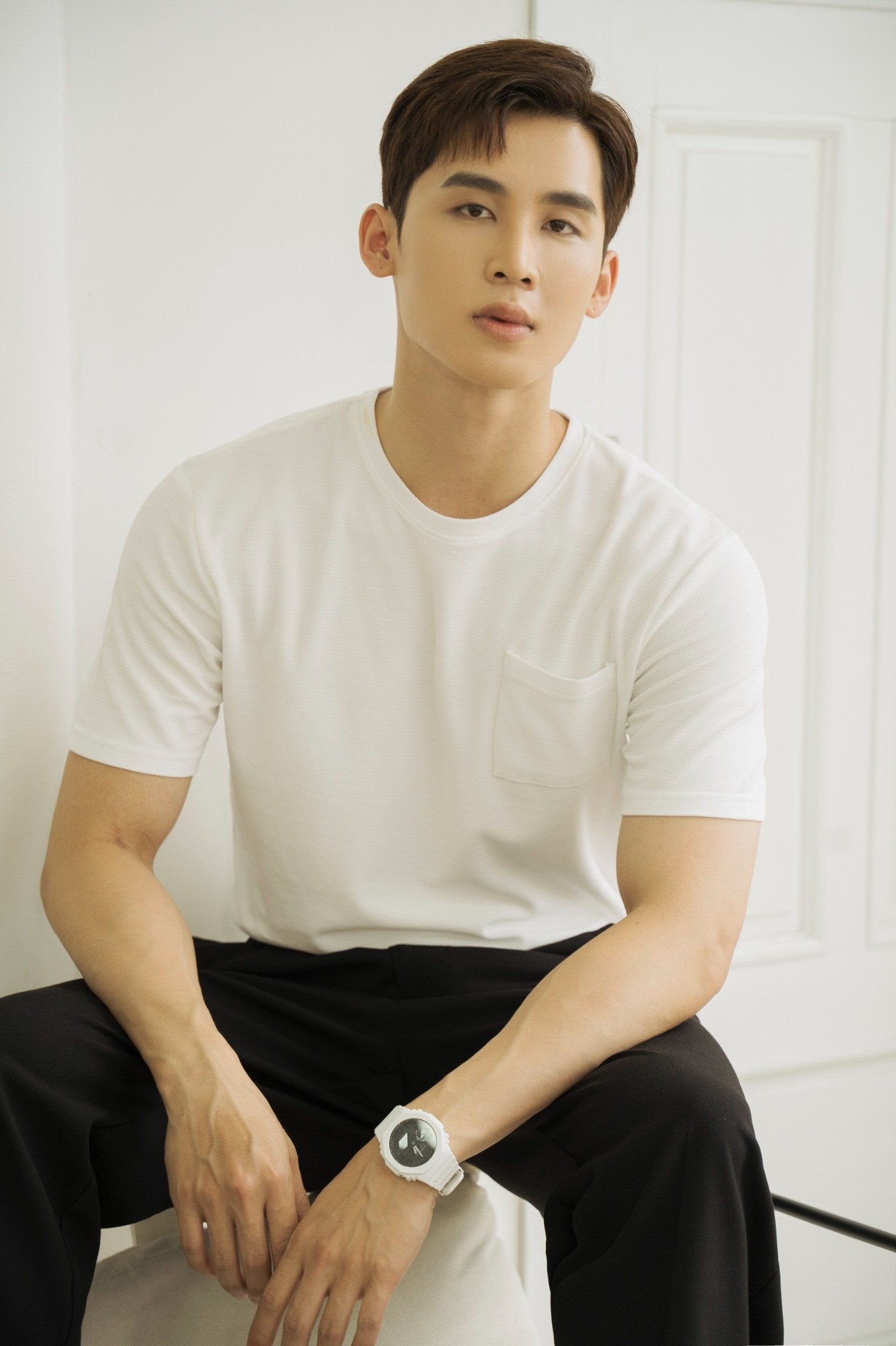 T663 FACTORY REGULAR FIT BASIC POCKET T-SHIRT - WHITE