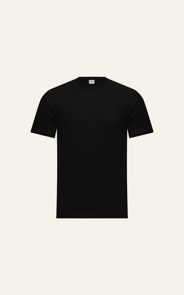  T663 FACTORY REGULAR FIT BASIC POCKET T-SHIRT - BLACK