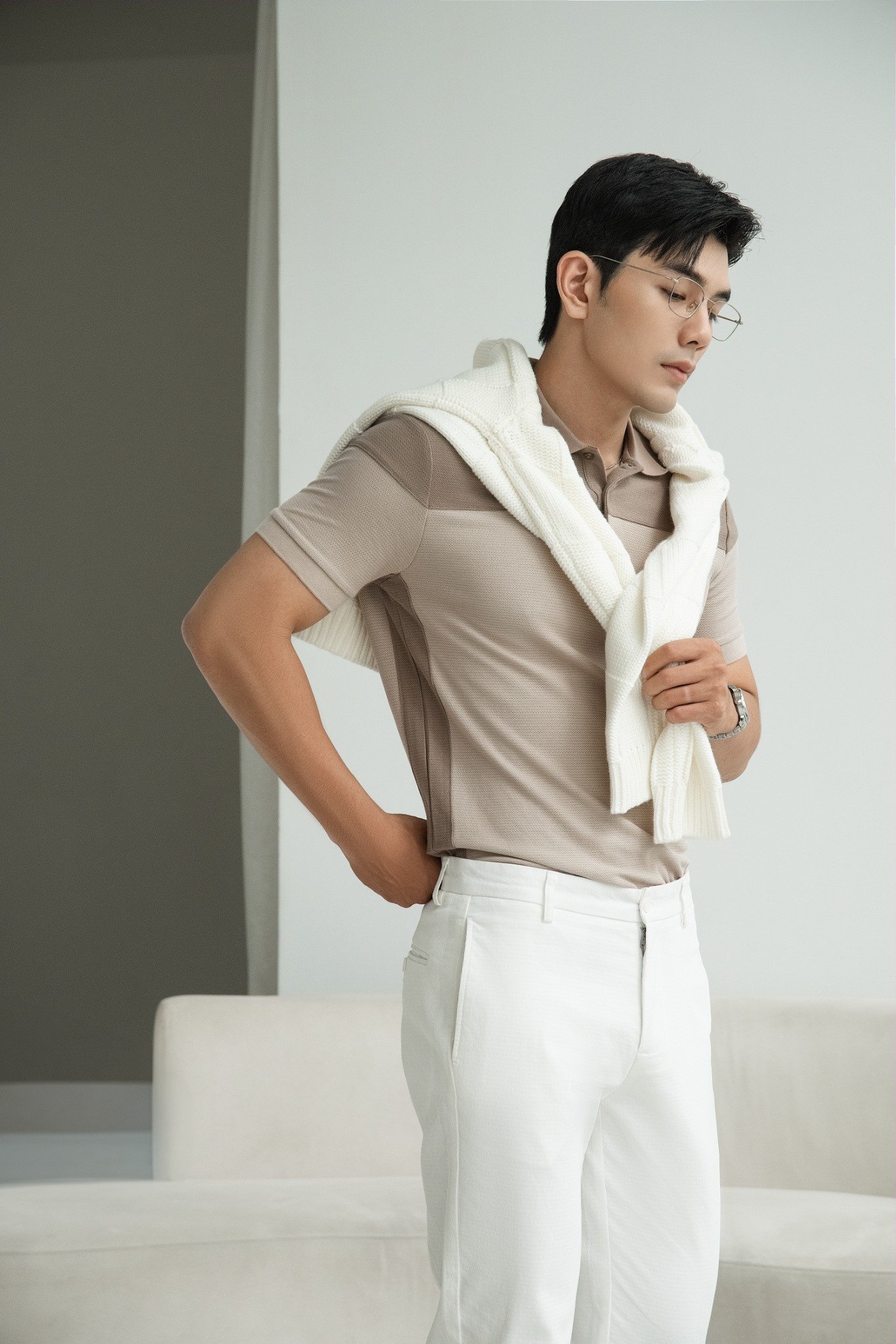 AG63 PREMIUM SLIMFIT MIXED COLOR POLO - BROWN