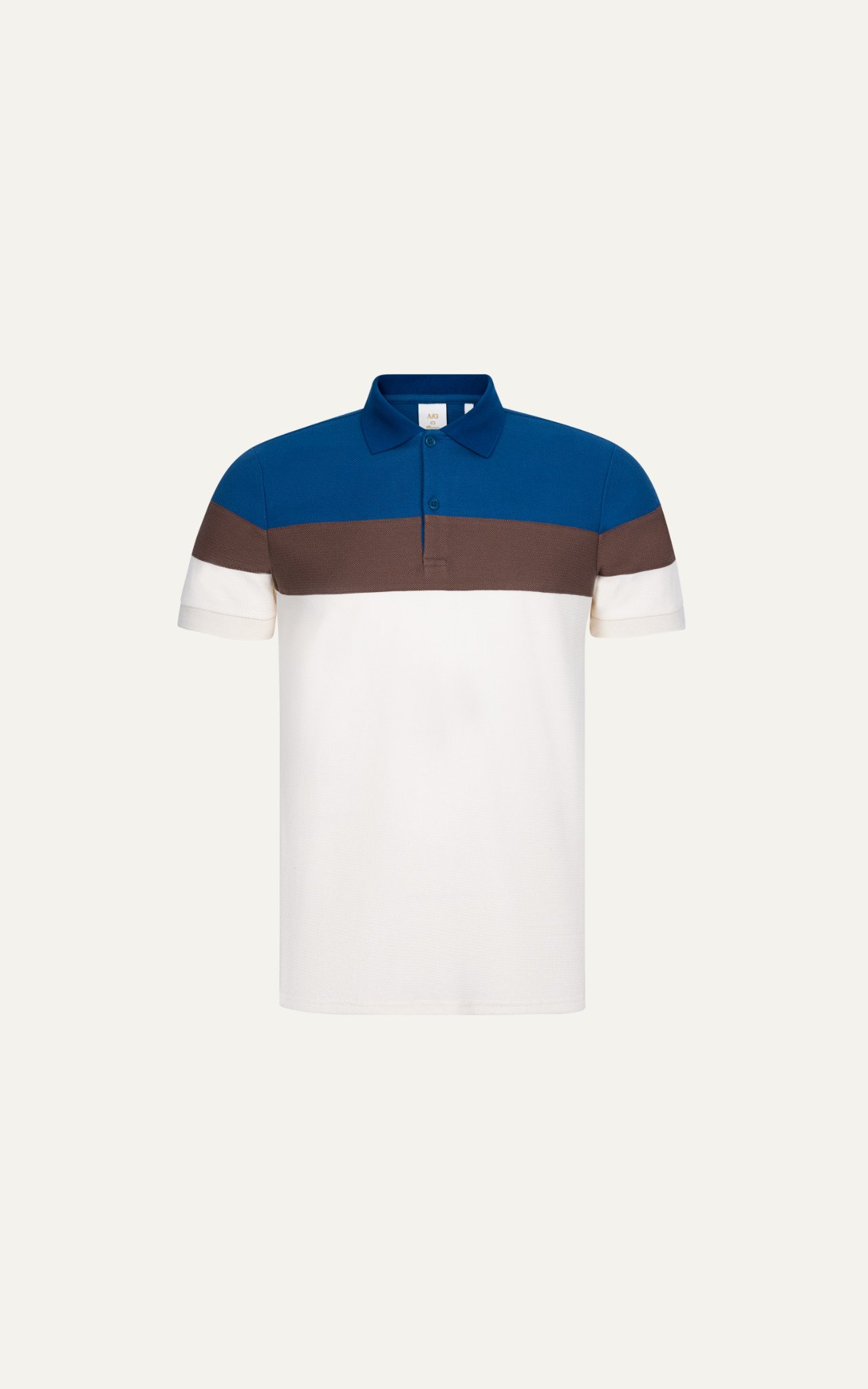 AG78 PREMIUM SLIMFIT POLO - OCHRE WHITE