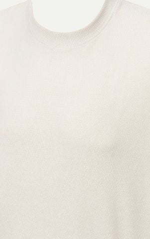 AG43 STUDIO LOOSE FIT DETAIL LOGO LEATHER T-SHIRT - OFF WHITE