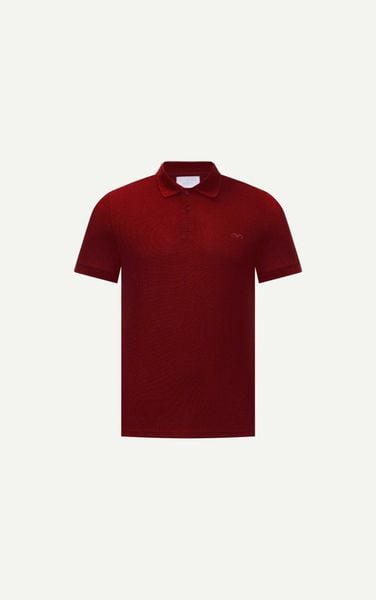  AG02 SIGNATURE SLIMFIT POLO - WINE RED