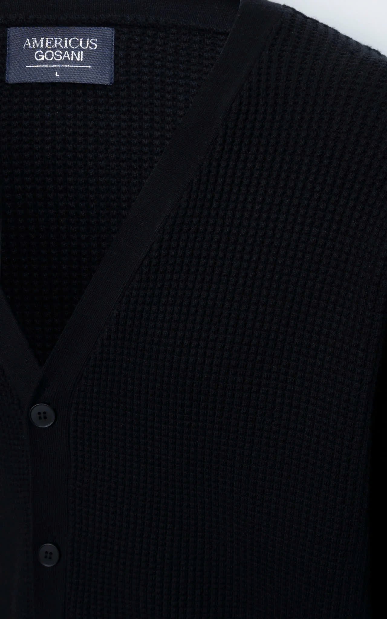 AG733 STUDIO REGULAR FIT CARDIGAN - BLACK