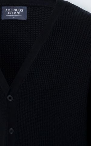 AG733 STUDIO REGULAR FIT CARDIGAN - BLACK