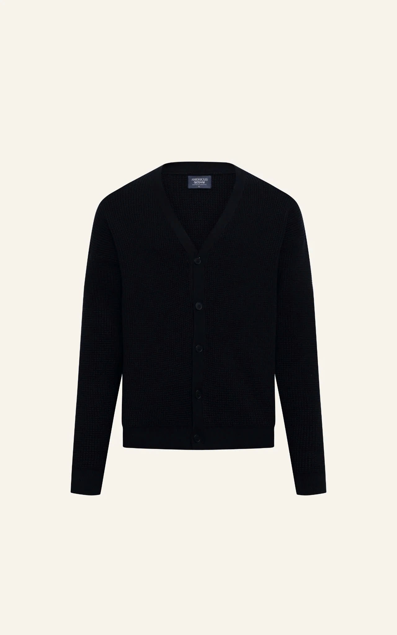AG733 STUDIO REGULAR FIT CARDIGAN - BLACK