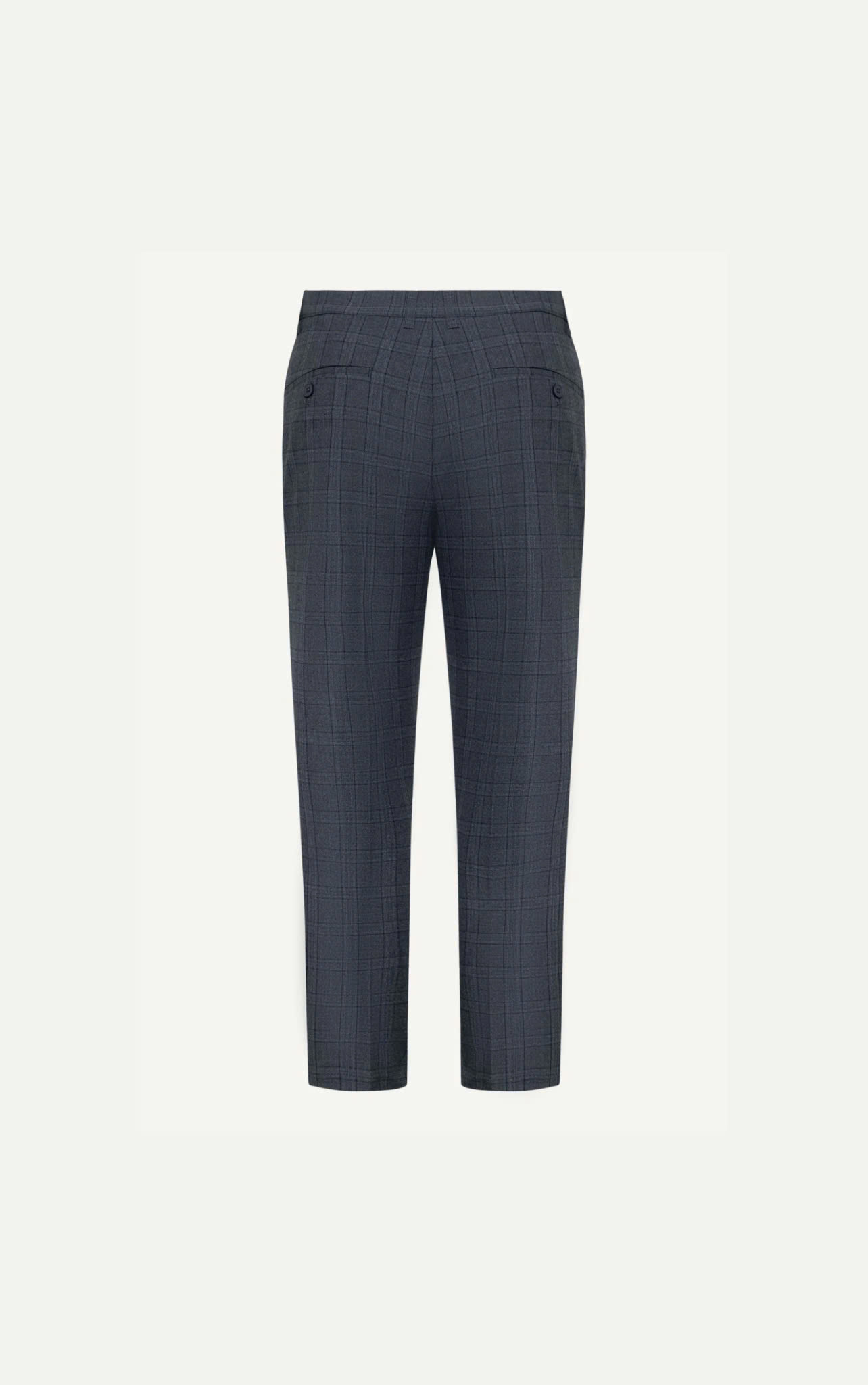 AG505 PREMIUM SLIMFIT CHECKED TROUSERS - LIGHT GREY