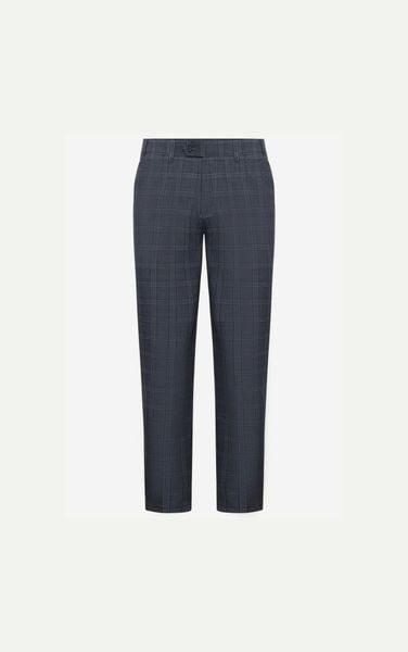  AG505 PREMIUM SLIMFIT CHECKED TROUSERS - LIGHT GREY