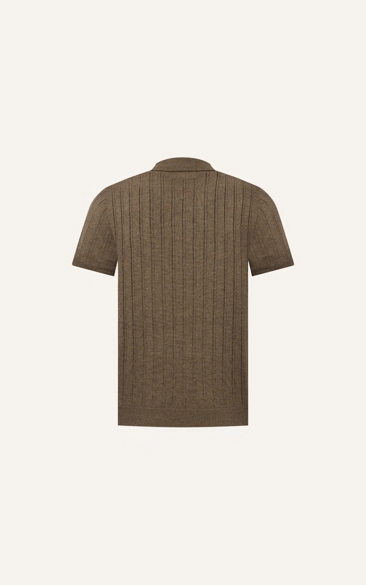 AG717 PREMIUM REGULAR FIT RIB STITCH POLO - BROWN