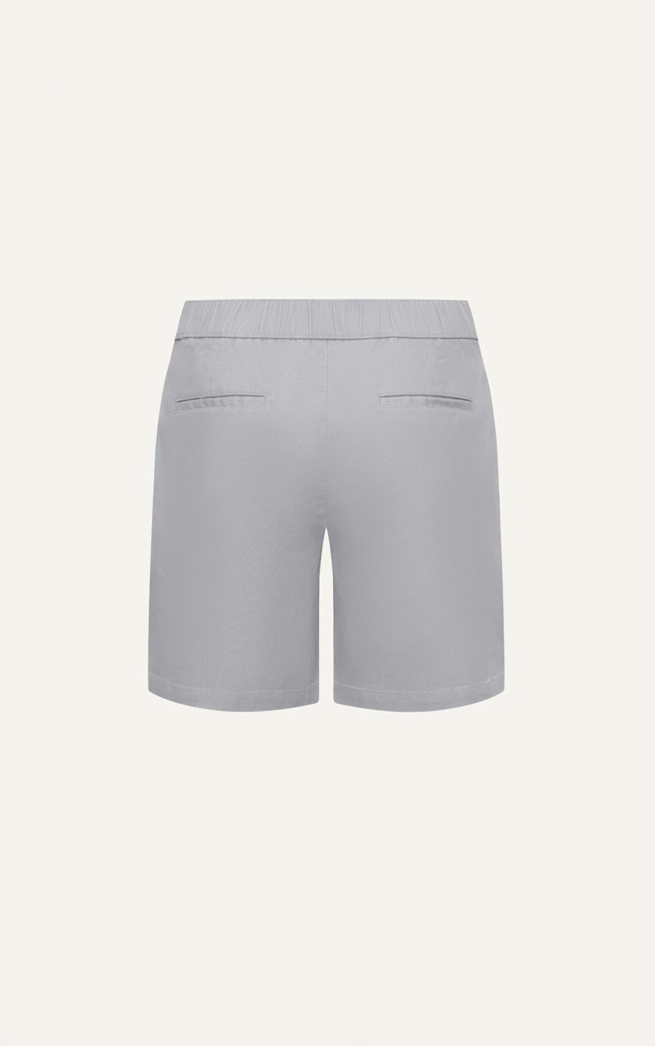 AG523 SIGNATURE SLIMFIT EASY KHAKIS SHORTS- LIGHT GREY