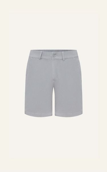  AG523 SIGNATURE SLIMFIT EASY KHAKIS SHORTS- LIGHT GREY