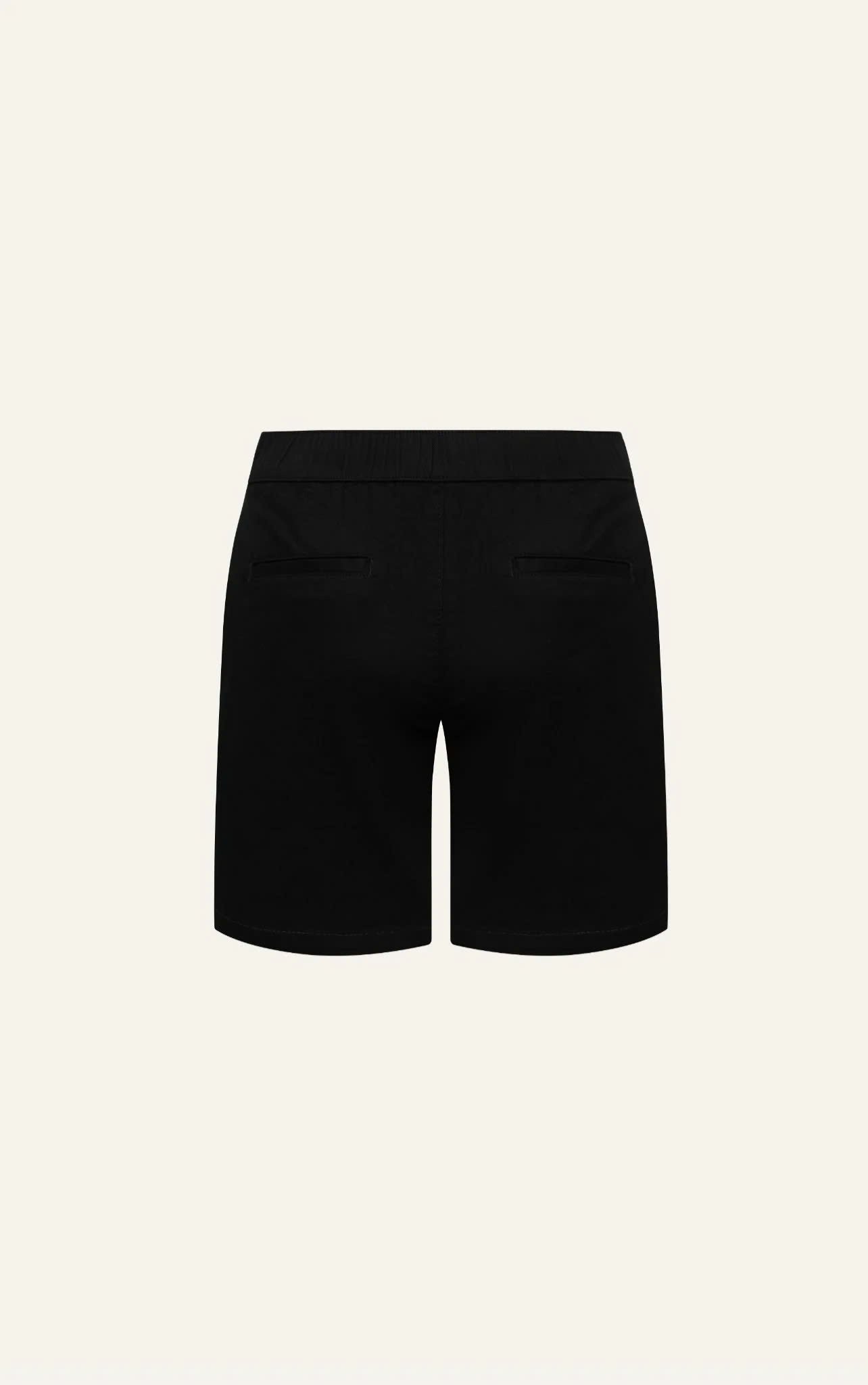 AG523 SIGNATURE LOOSE FIT EASY KHAKIS SHORTS- BLACK