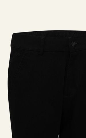 AG523 SIGNATURE LOOSE FIT EASY KHAKIS SHORTS- BLACK