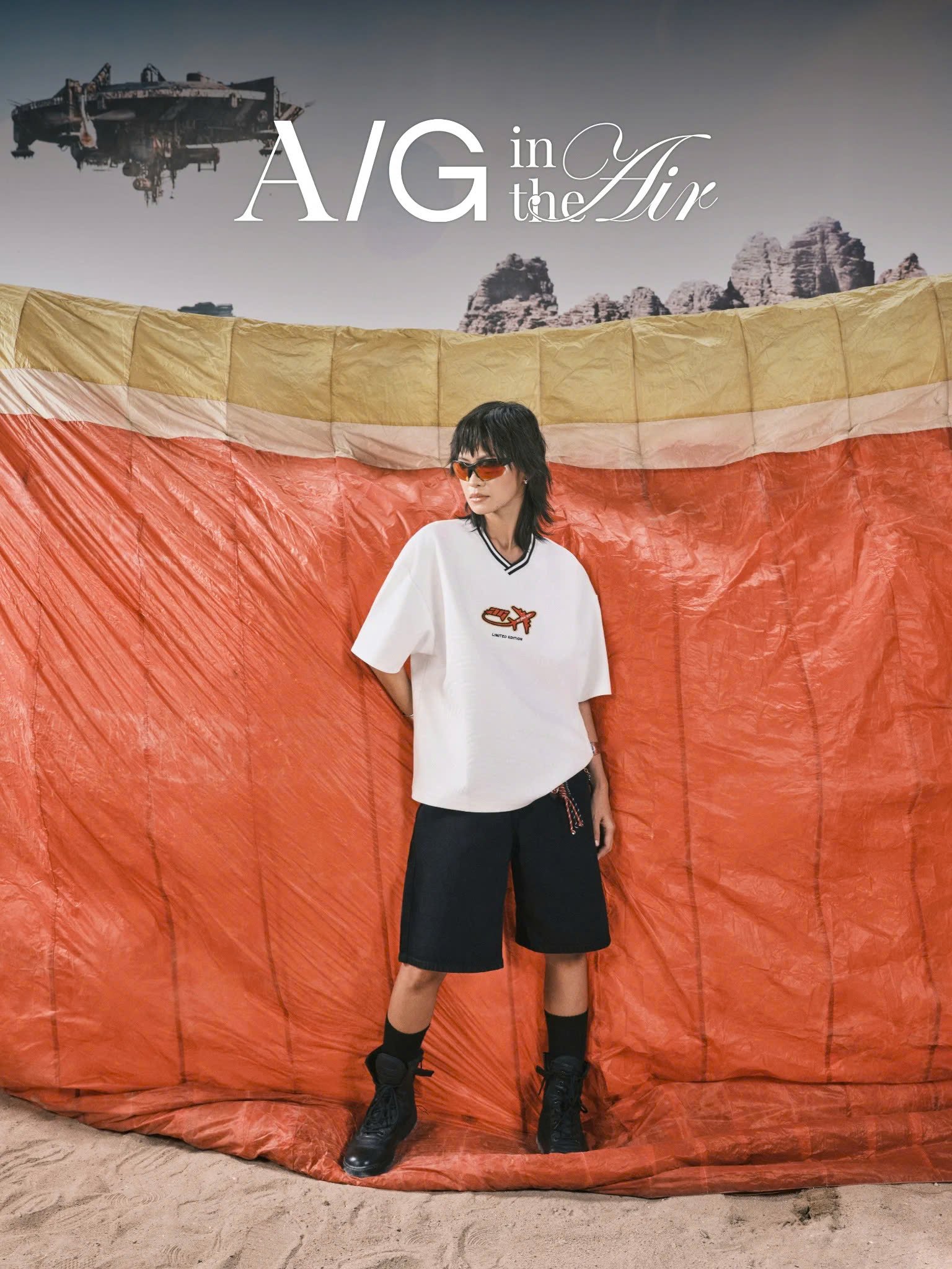 AG04 STUDIO LOOSE FIT LOGO T-SHIRT - WHITE