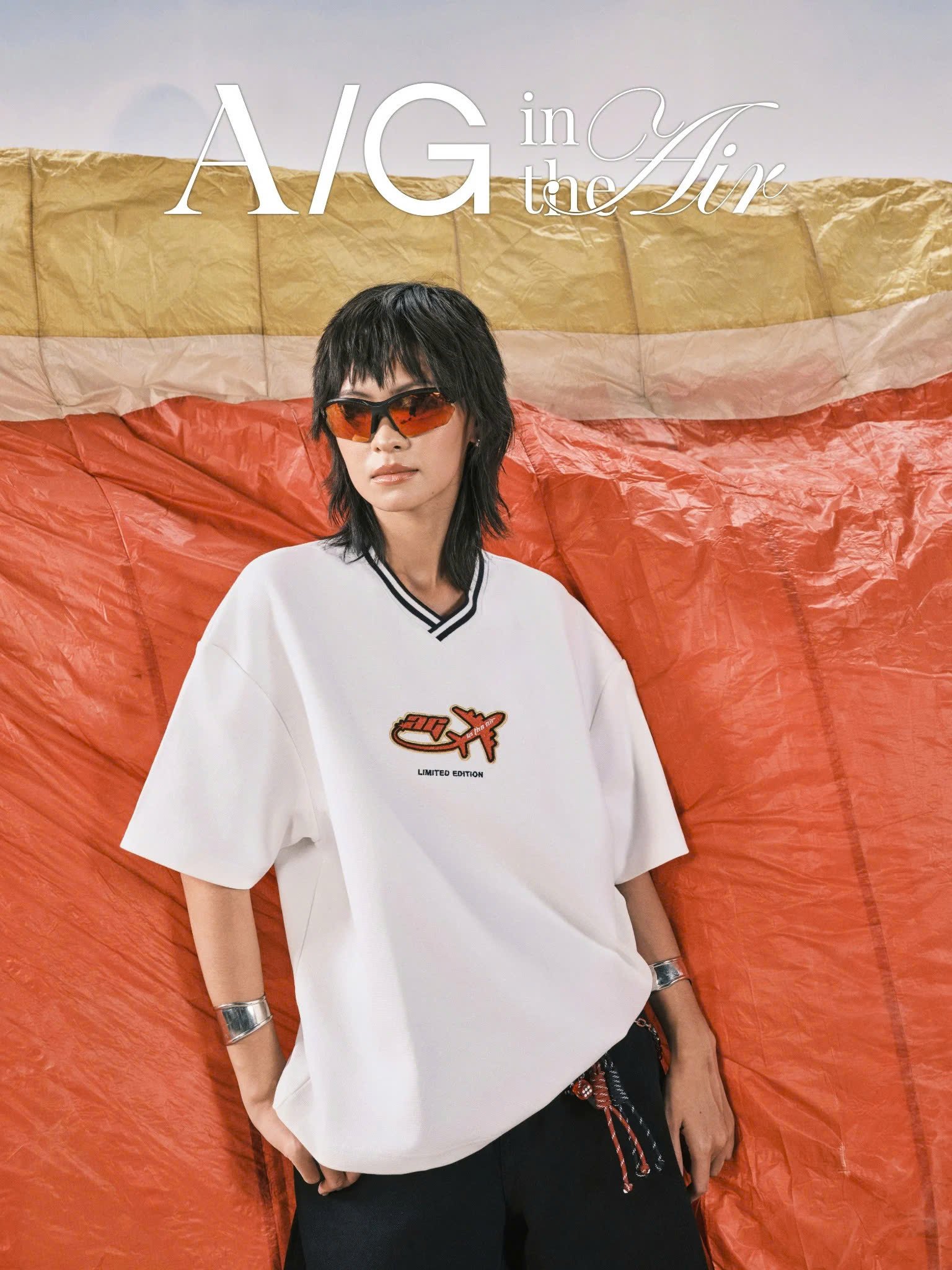 AG04 STUDIO LOOSE FIT LOGO T-SHIRT - WHITE