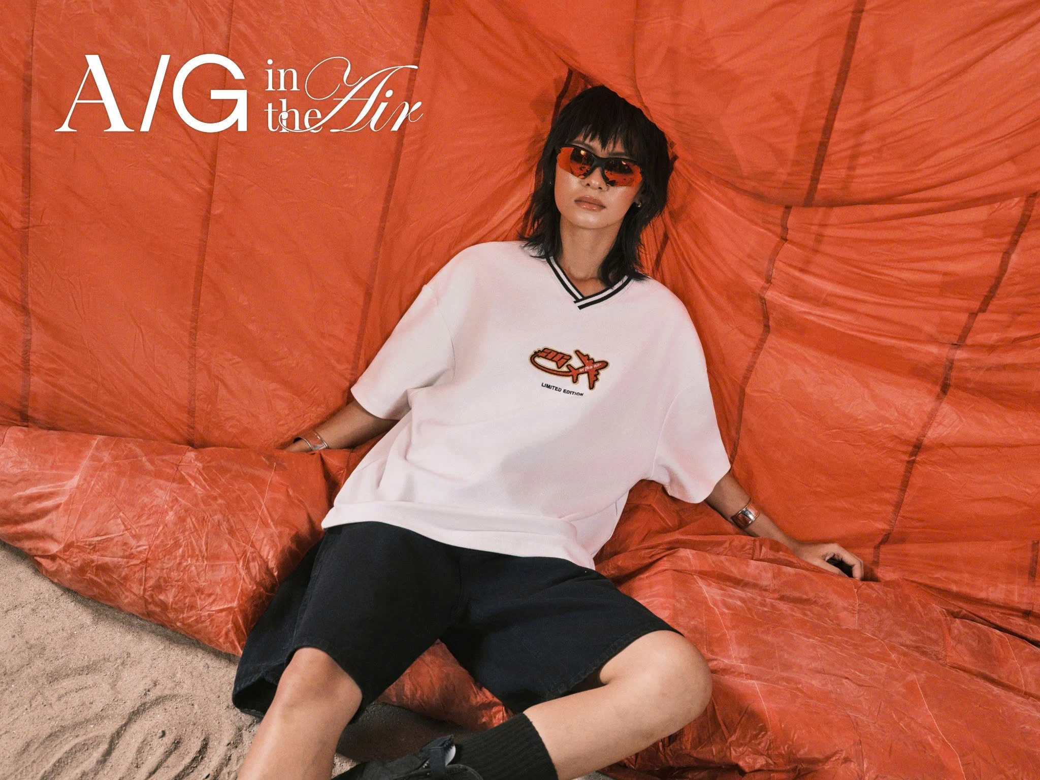 AG04 STUDIO LOOSE FIT LOGO T-SHIRT - WHITE