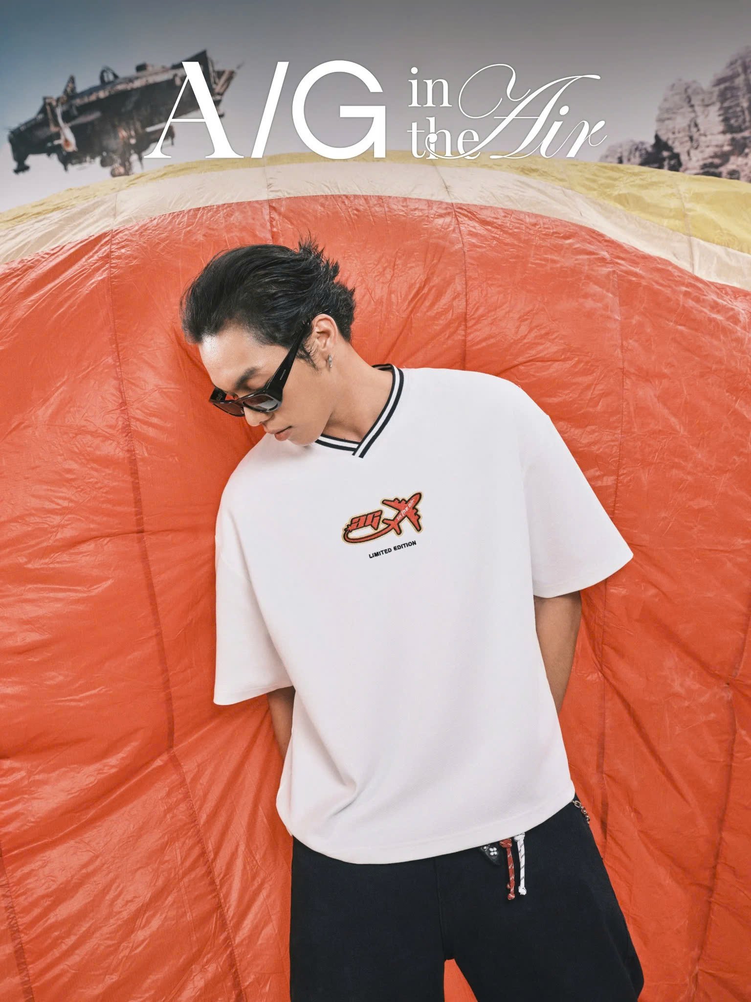 AG04 STUDIO LOOSE FIT LOGO T-SHIRT - WHITE